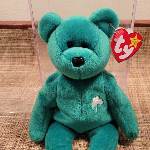 Ty Beanie Baby Erin The Bear 1997 Retired Plush Toy with Case - Picture 7 of 10